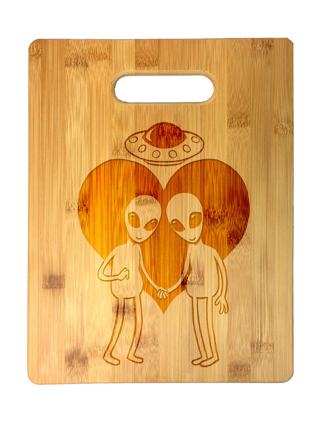 Amazon.com: Aliens Holding Hands Flying Saucer Rainbow Heart LGBT